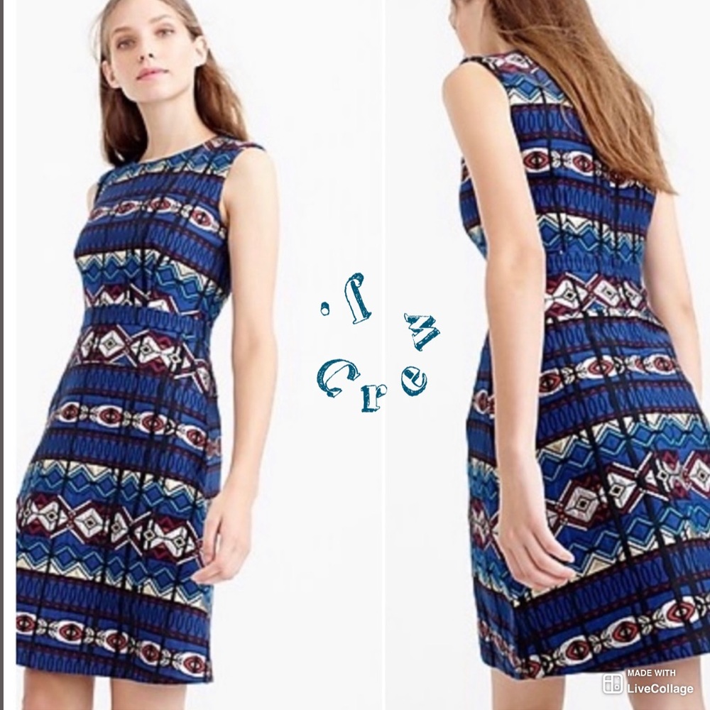 Saturday Sale! J. Crew (best seller) Windowpane Jacquard Shift dress (6)